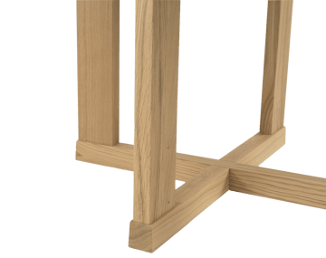 Mesa de comedor Arv ⌀130 cm - Roble blanqueado con acabado mate  - Mavis