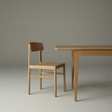 Mesa de comedor Höllviken - Roble blanqueado con laca mate, 1 extensión - roble de 50 cm  - Mavis