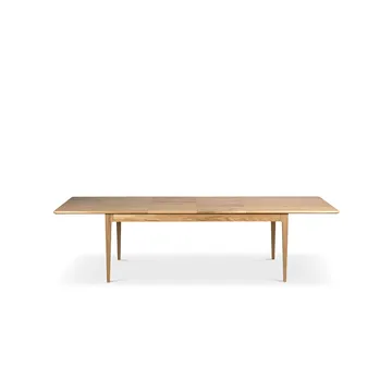 Mesa de comedor Höllviken - Roble blanqueado con laca mate -2 extensiones -roble de 50 cm cada una - Mavis