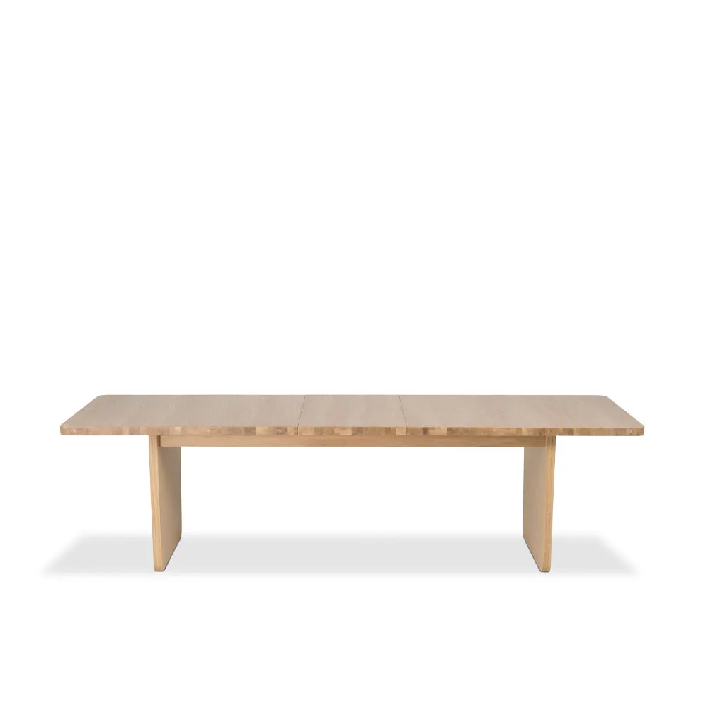 Mesa de comedor Vaud, Roble blanqueado, 2 extensiones Mavis