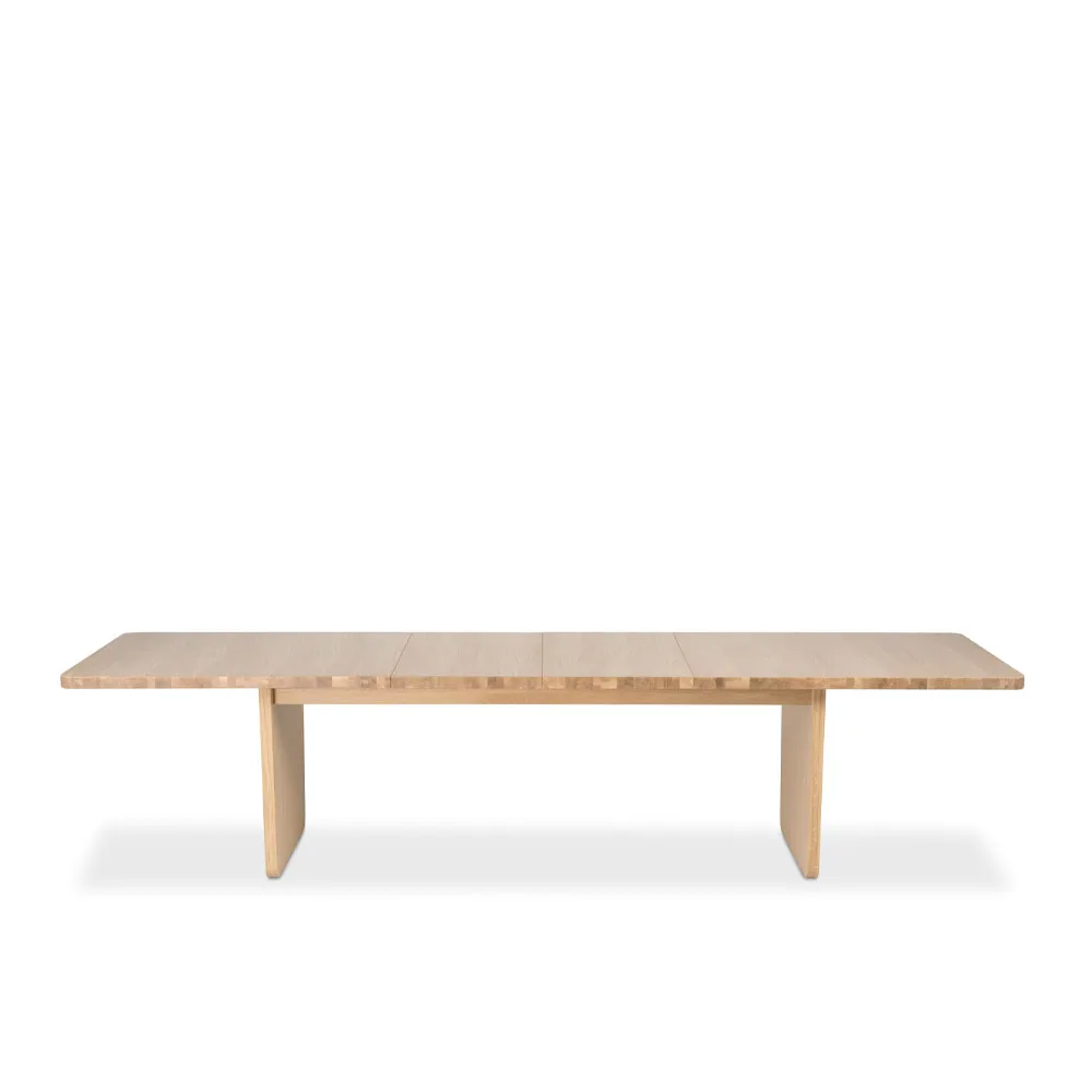 Mesa de comedor Vaud, Roble blanqueado, 2 extensiones Mavis