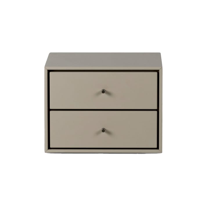 Mesita de noche suspendida Volt  - Beige-acero inoxidable - Mavis