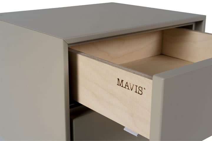 Mesita de noche suspendida Volt , Beige-acero inoxidable Mavis