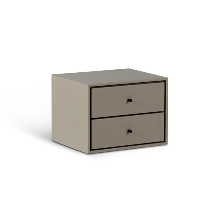 Mesita de noche suspendida Volt , Beige-negro Mavis