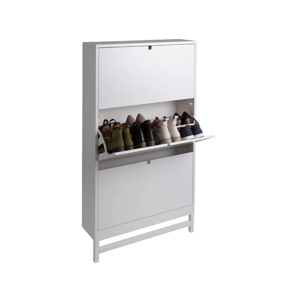 Mueble zapatero Falsterbo, Blanco, 3 compartimentos Mavis