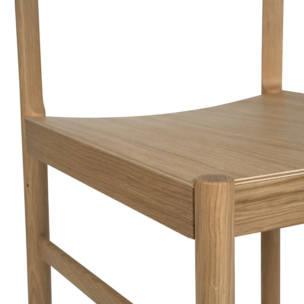 Silla Rod, Roble blanqueado con laca mate Mavis