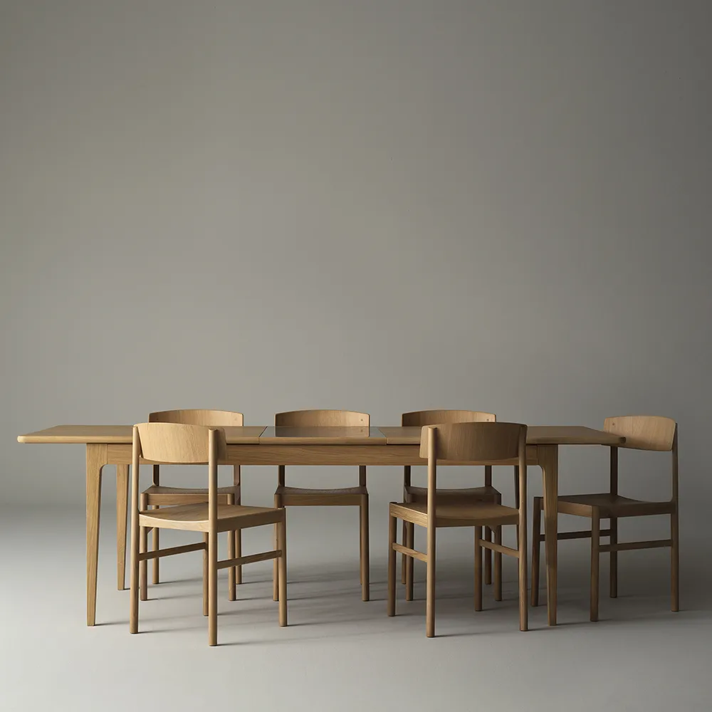 Silla Rod, Roble blanqueado con laca mate Mavis