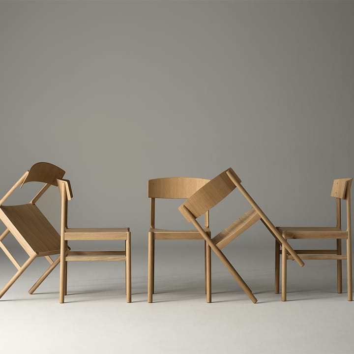 Silla Rod, Roble blanqueado con laca mate Mavis