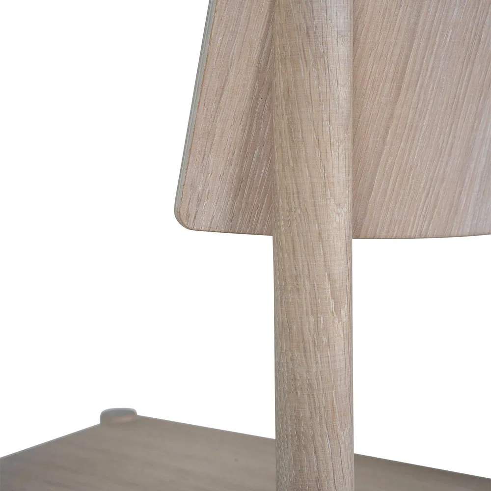 Silla Rod, Roble encerado blanco Mavis