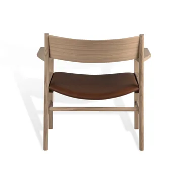 Siza sillón lounge - Roble mate lacado con pigmento blanco-Cognac cuero Tärnsjö - Mavis