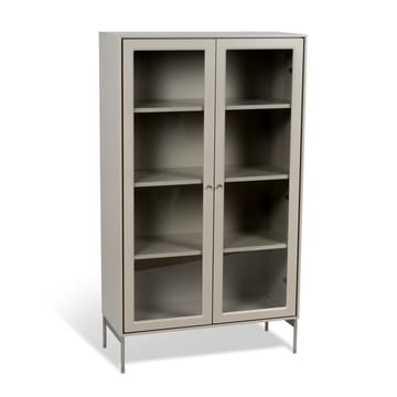 Vitrina Volt 130 cm beige - Detalles en acero inoxidable - Mavis