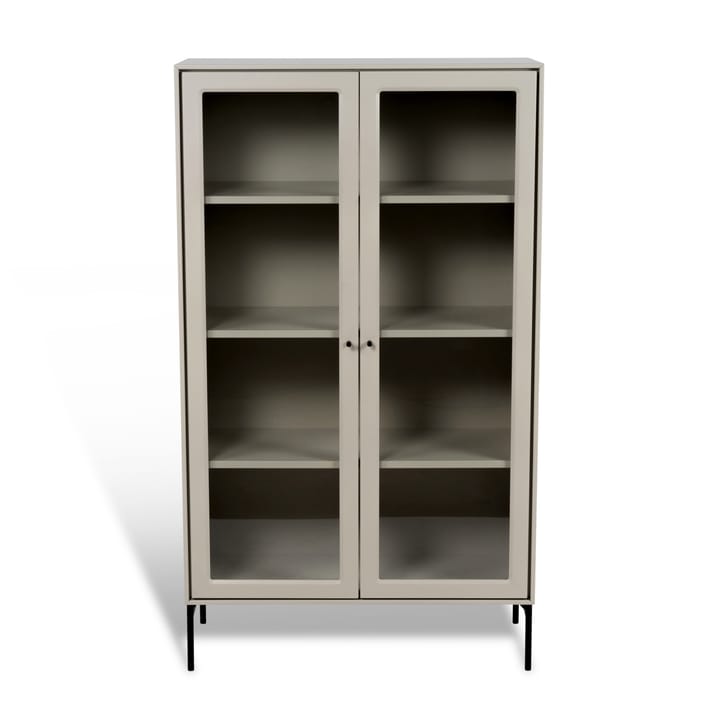 Vitrina Volt 130 cm beige - Detalles en negro - Mavis