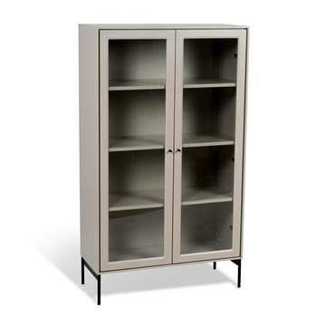 Vitrina Volt 130 cm beige - Detalles en negro - Mavis
