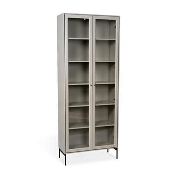 Vitrina Volt 190 cm beige - Detalles en negro - Mavis
