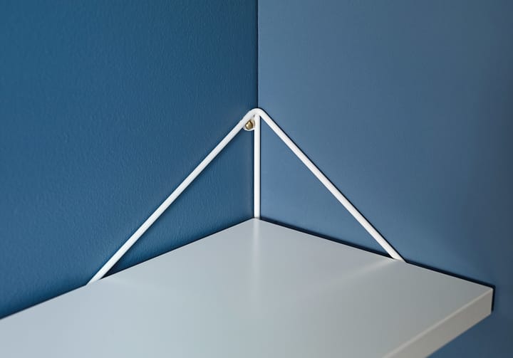 2 Soportes para balda Pythagoras, blanco Maze