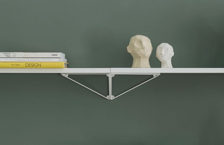2 Soportes para balda Pythagoras, blanco Maze