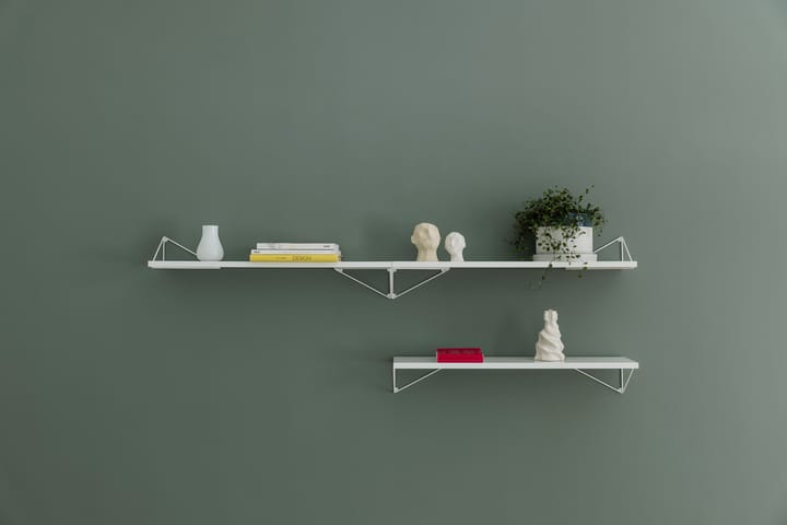 2 Soportes para balda Pythagoras, blanco Maze