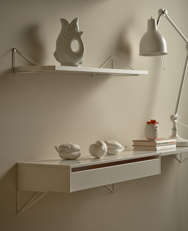 2 Soportes para balda Pythagoras, blanco Maze