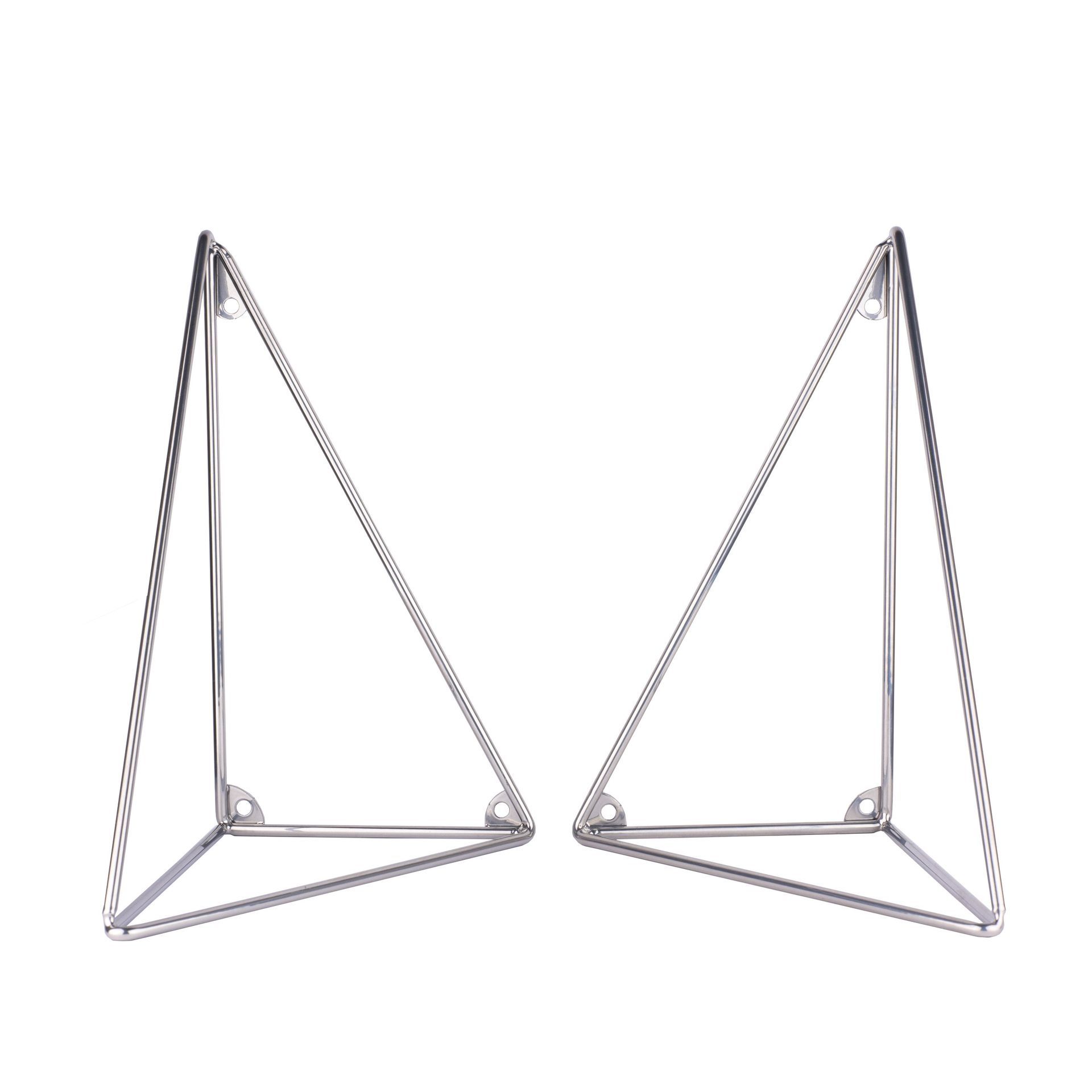 2 Soportes para balda Pythagoras, cromo Maze