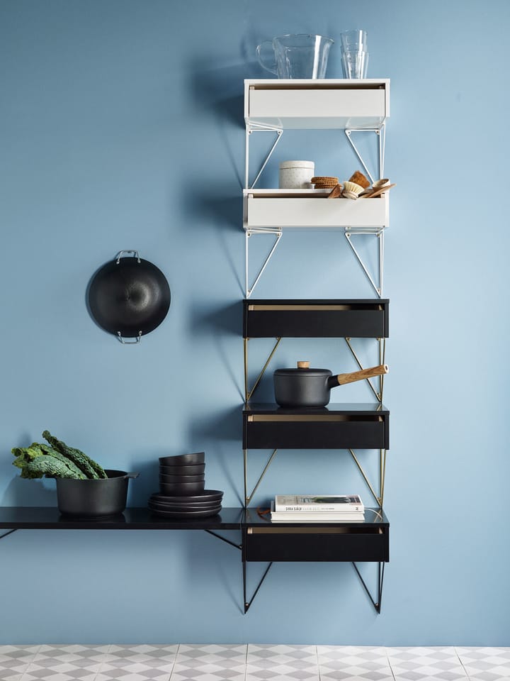 2 Soportes para balda Pythagoras, negro Maze