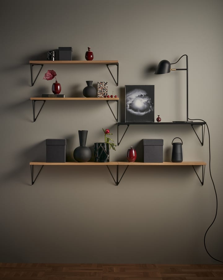 2 Soportes para balda Pythagoras, negro Maze
