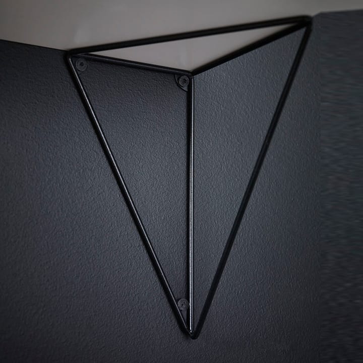 2 Soportes para balda Pythagoras, negro Maze