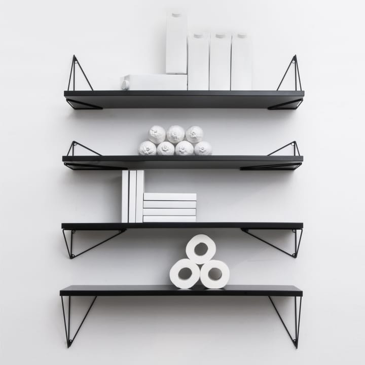 2 Soportes para balda Pythagoras, negro Maze