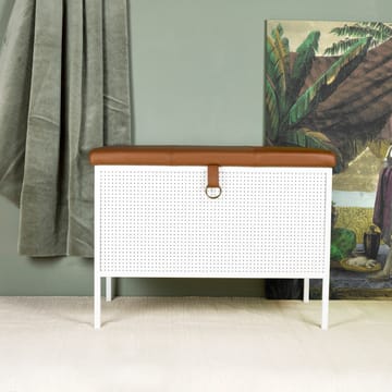 Banco con cajón Frank - Blanco-coñac  - Maze