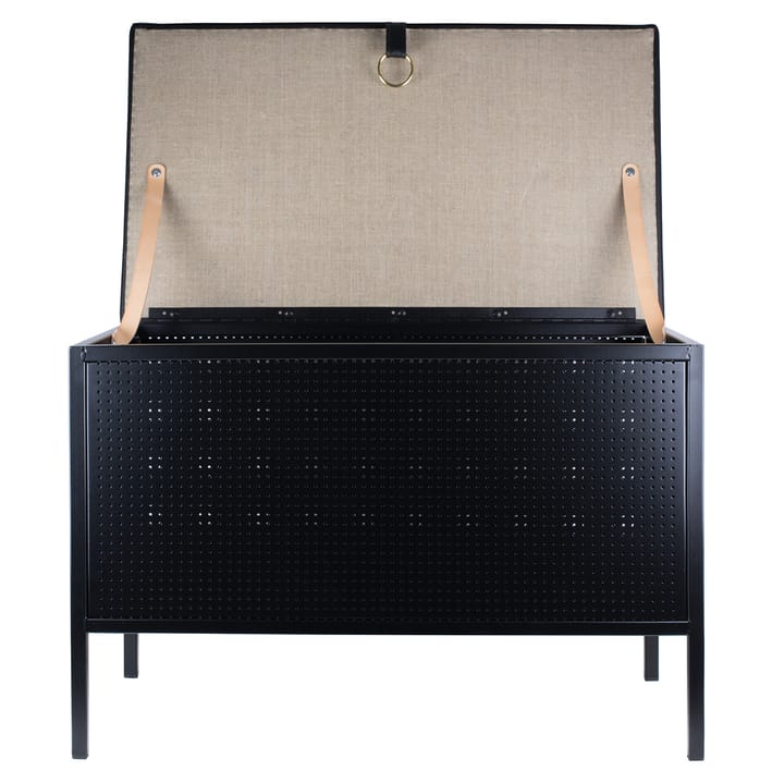 Banco con cajón Frank, Negro Maze