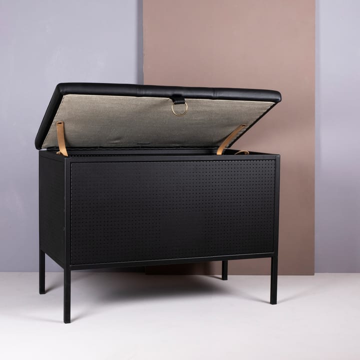 Banco con cajón Frank, Negro Maze