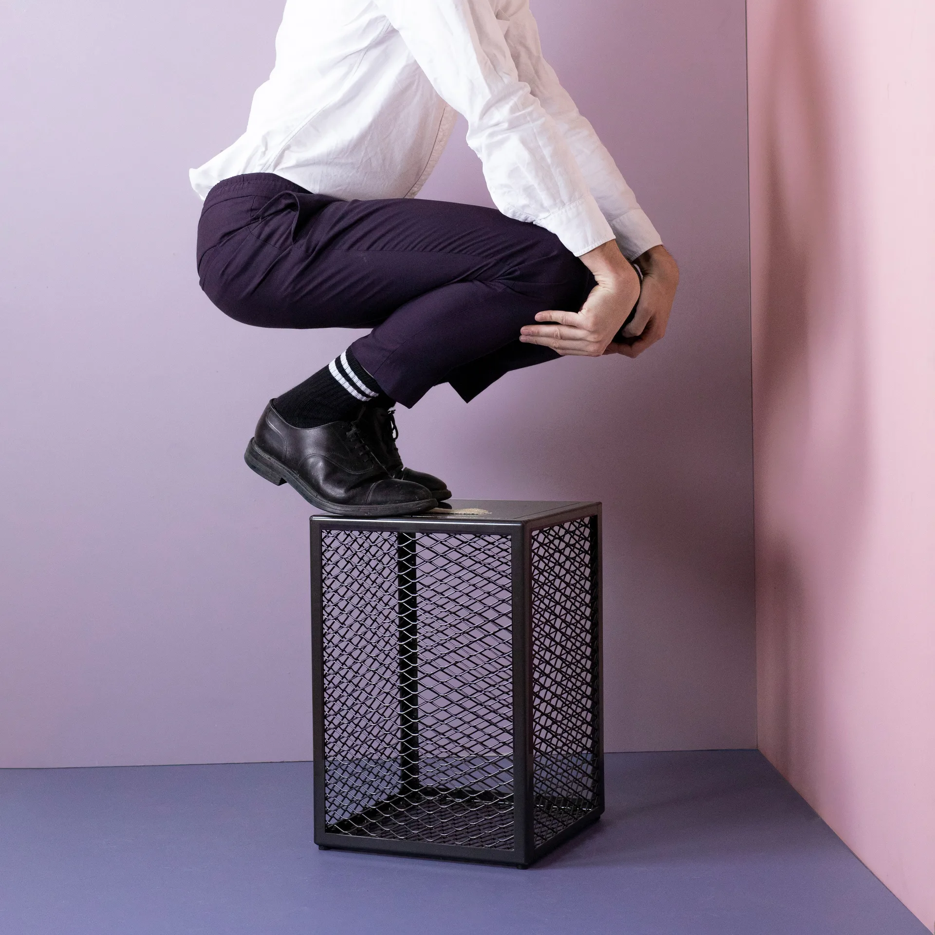 Caja de almacenaje The Cube, Dark chocolate Maze