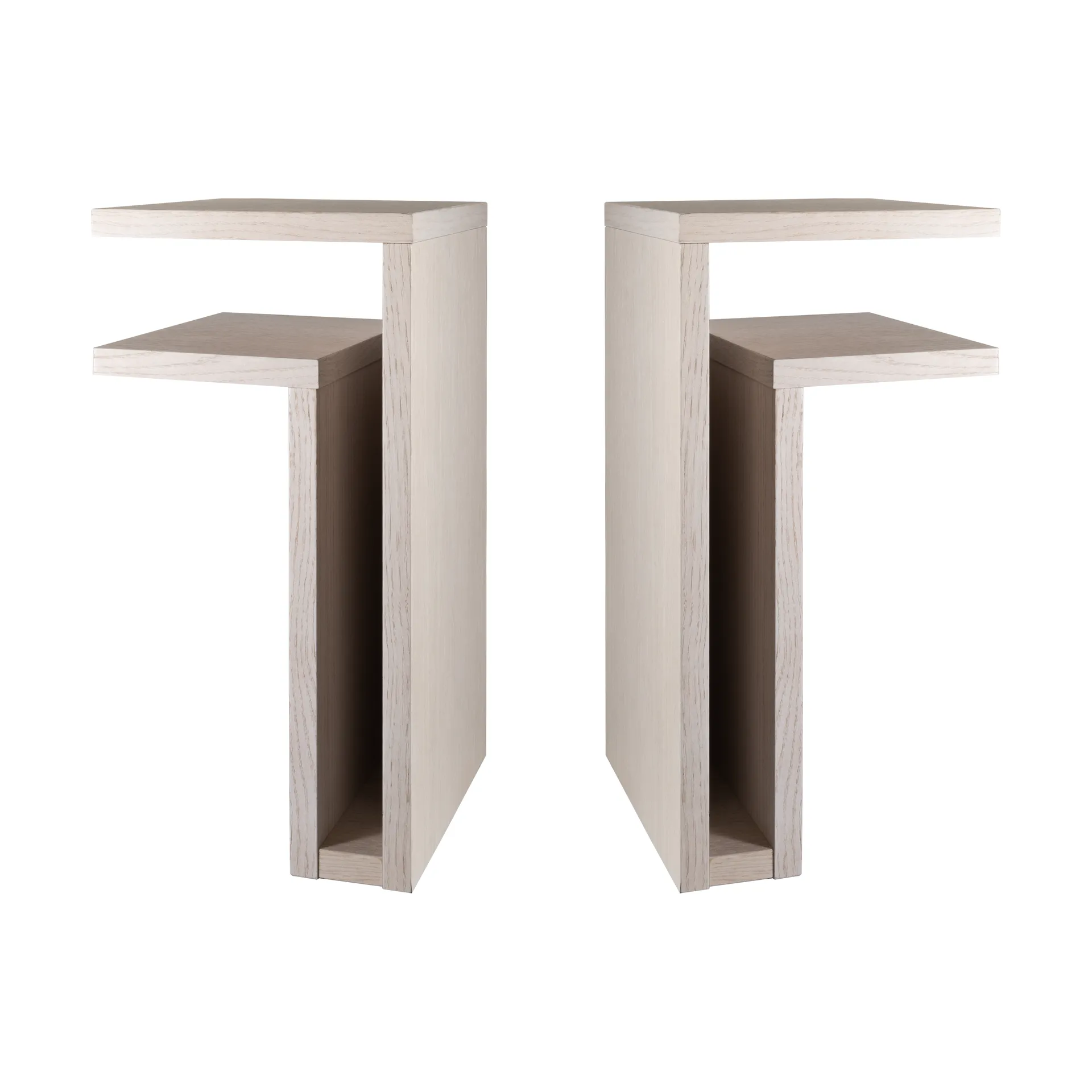 Estante de pared roble blanco F-shelf derecha + izquierda 2 partes Maze