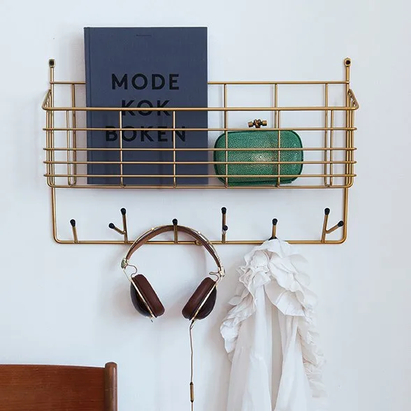 Estante portaobjetos Mitten, latón Maze