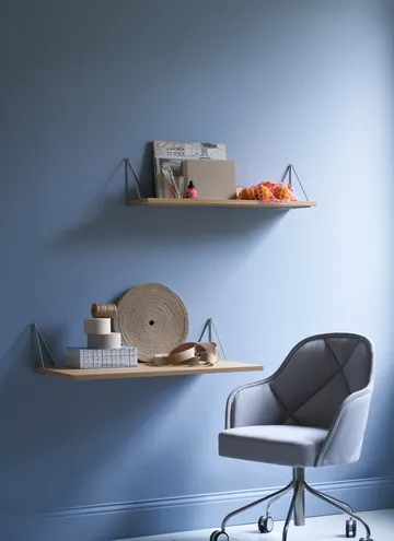 Estante Pythagoras, Roble-cromo, 20x80 cm - Maze