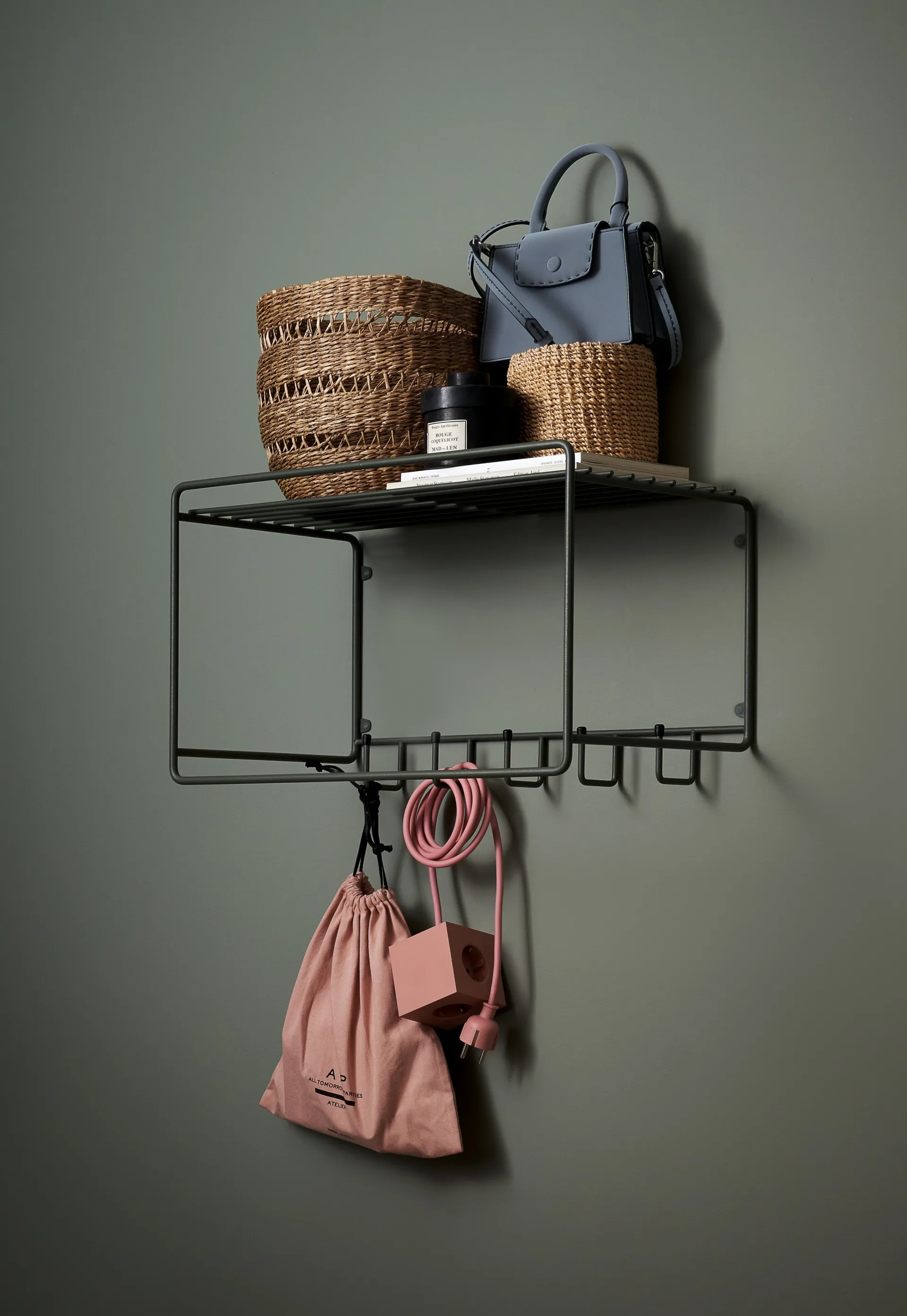 Estante sombrerero Uptown, verde Maze