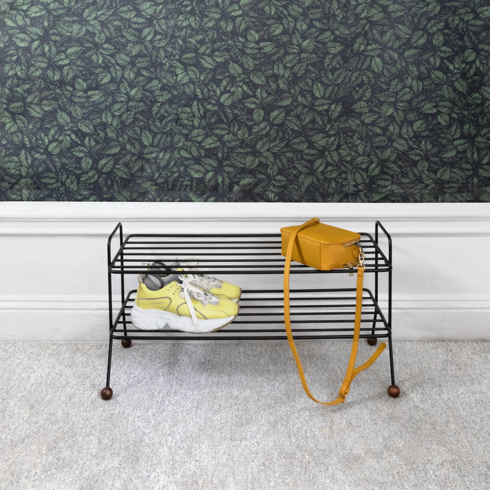 Estante zapatero Bill, negro-marrón oscuro Maze