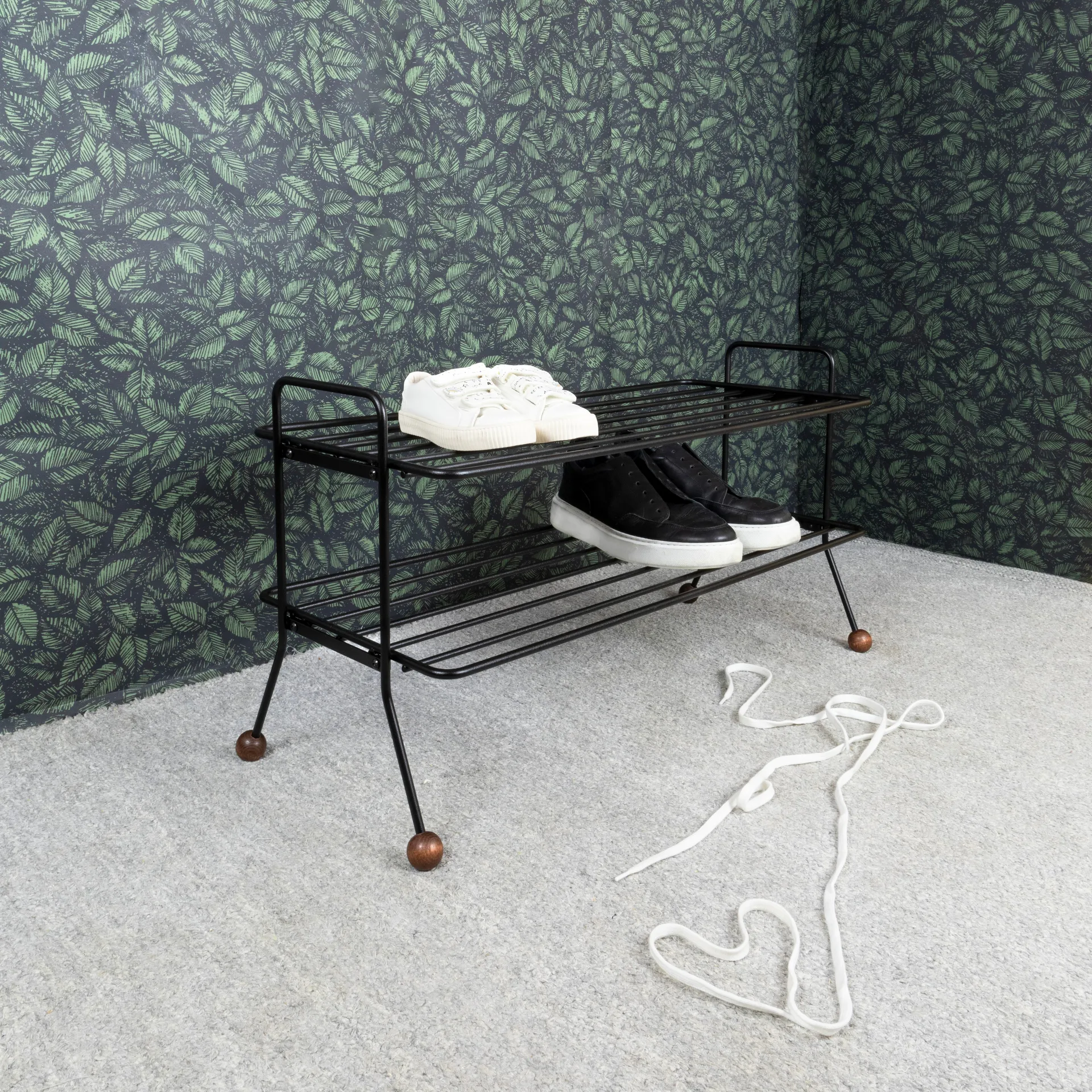 Estante zapatero Bill, negro-marrón oscuro Maze