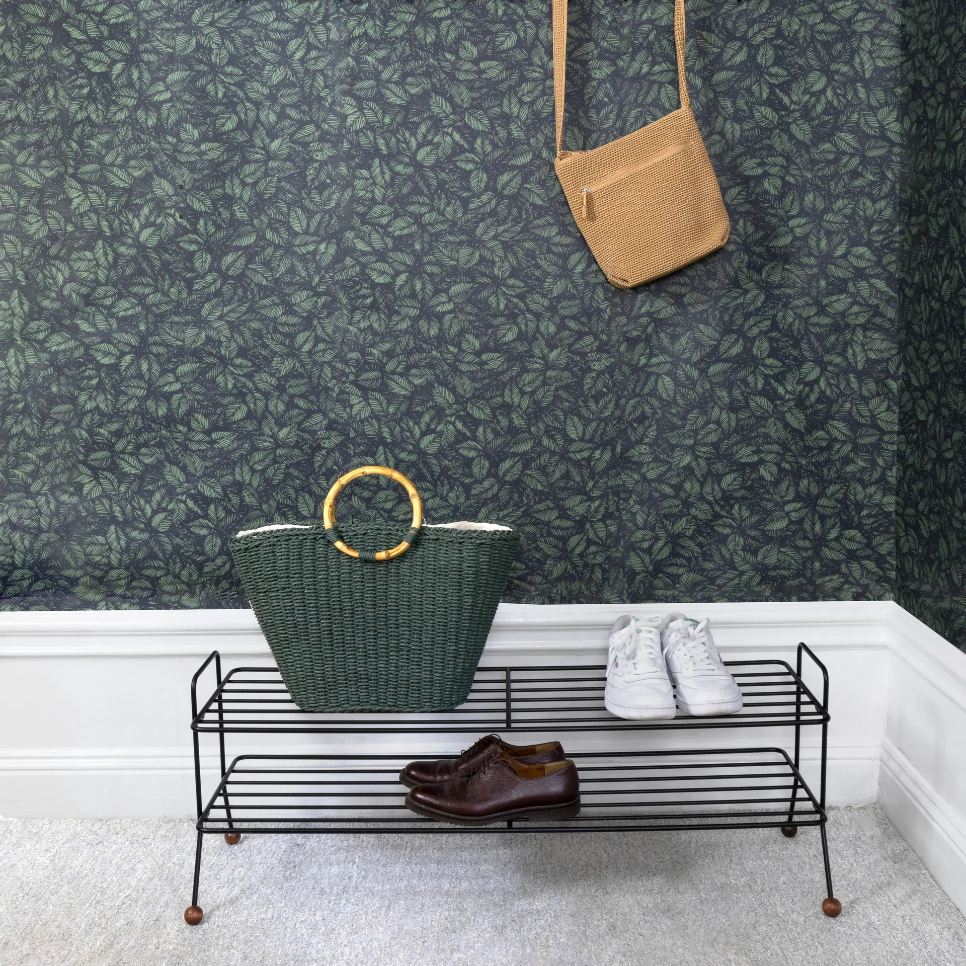 Estante zapatero Bill Shoe Shelf L, negro-marrón oscuro Maze