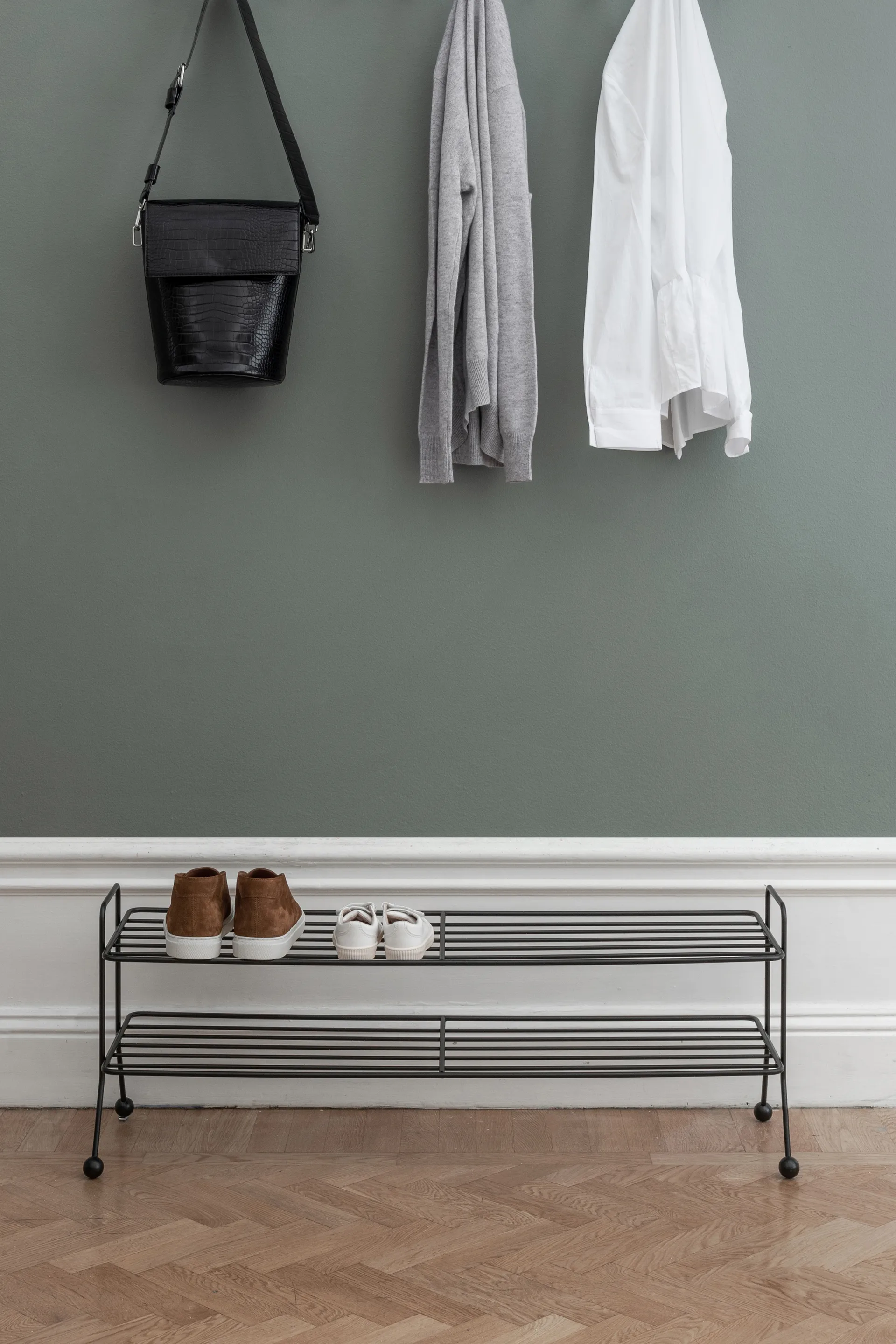 Estante zapatero Bill Shoe Shelf L, Negro Maze