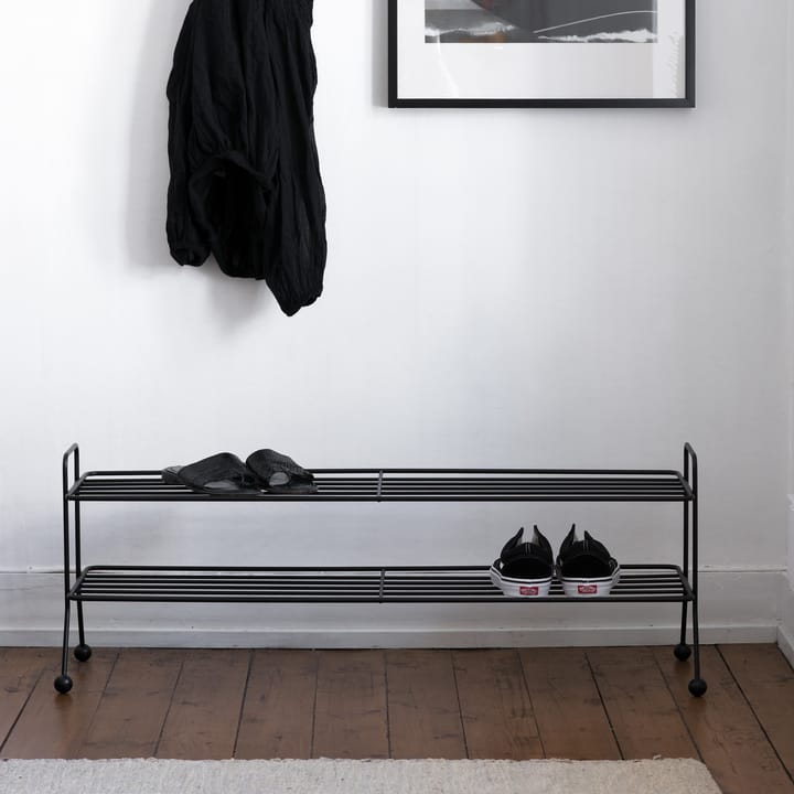 Estante zapatero Bill Shoe Shelf L, Negro Maze