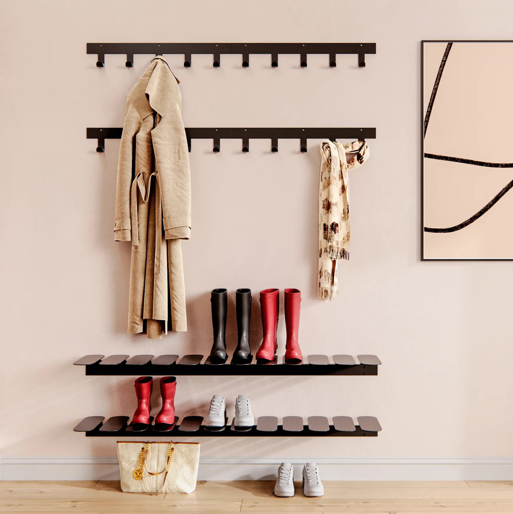 Estante zapatero Step, negro Maze