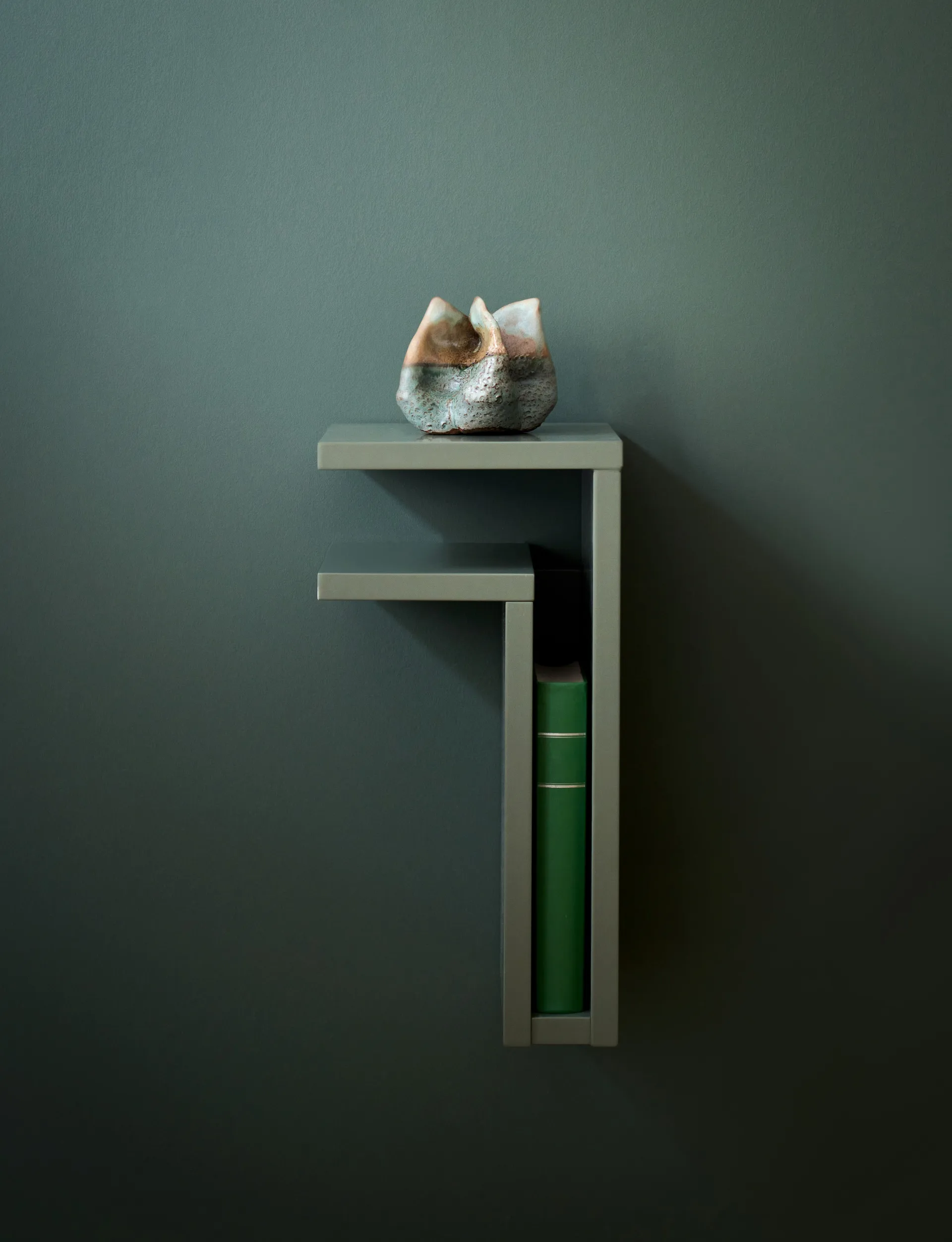 Estantería de pared F-shelf green grey, Estante a la izquierda Maze