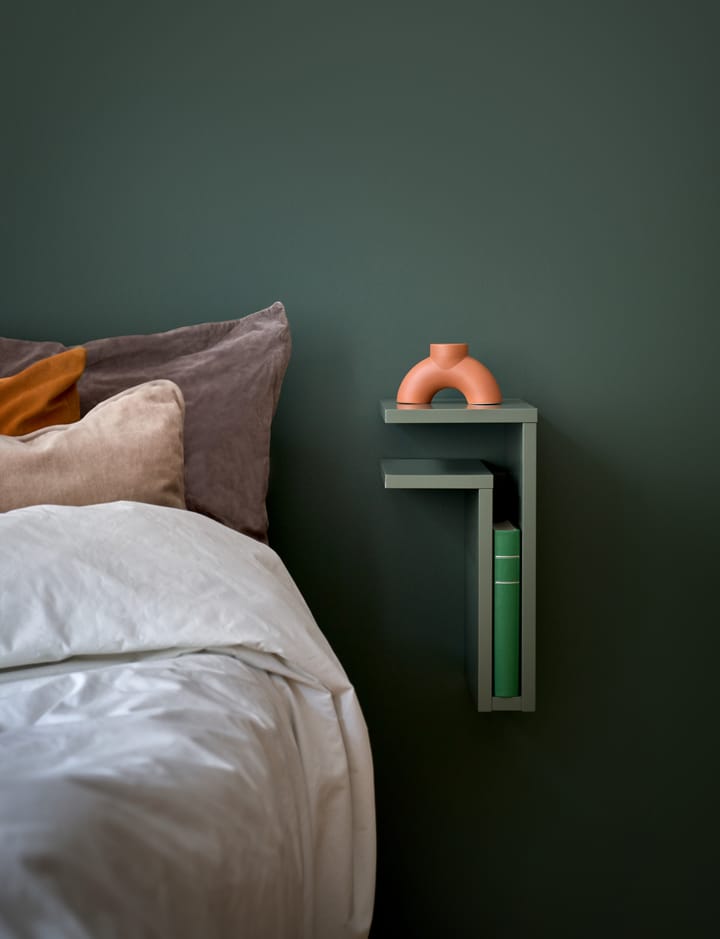 Estantería de pared F-shelf green grey, Estante a la izquierda Maze