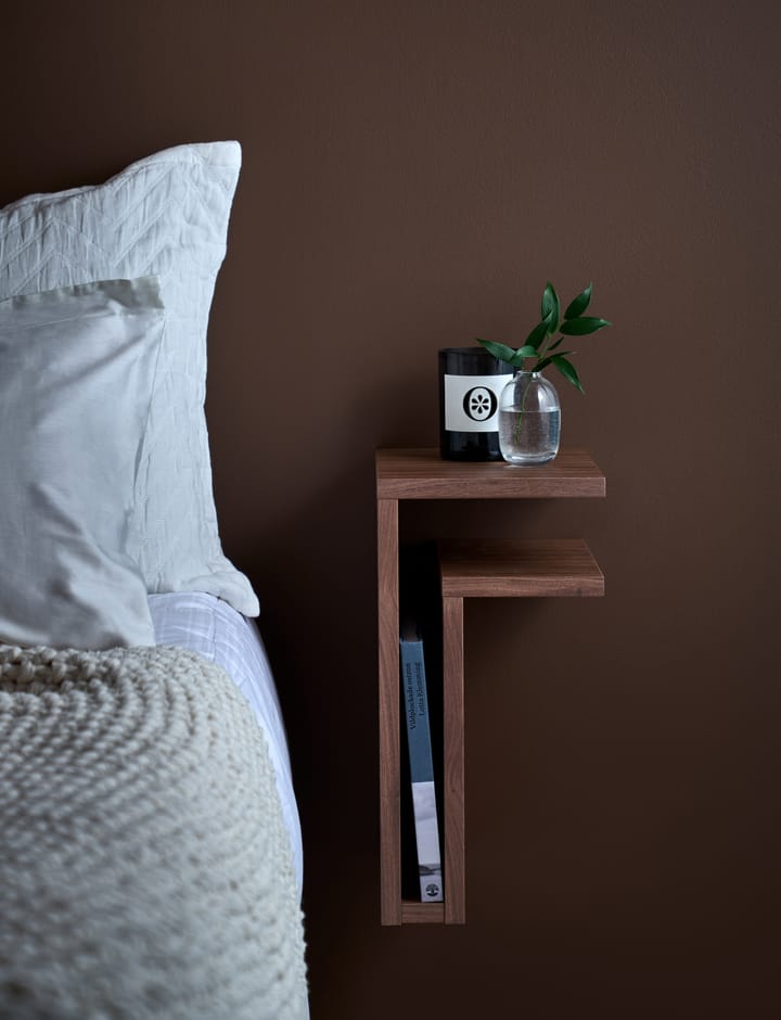Estantería de pared F-shelf nogal, estante a la derecha Maze
