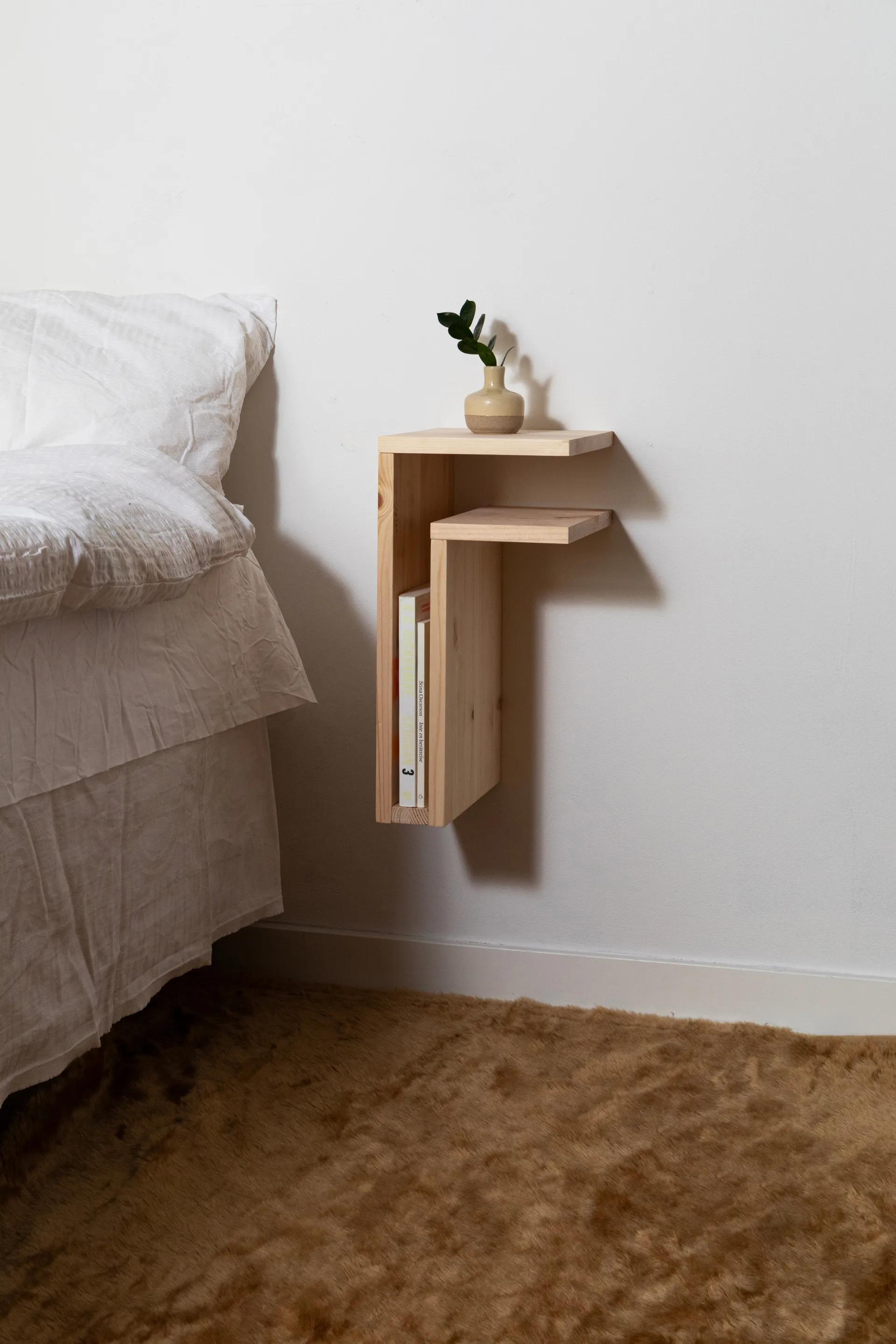 Estantería de pared F-shelf Play DIY, Pino, derecha Maze