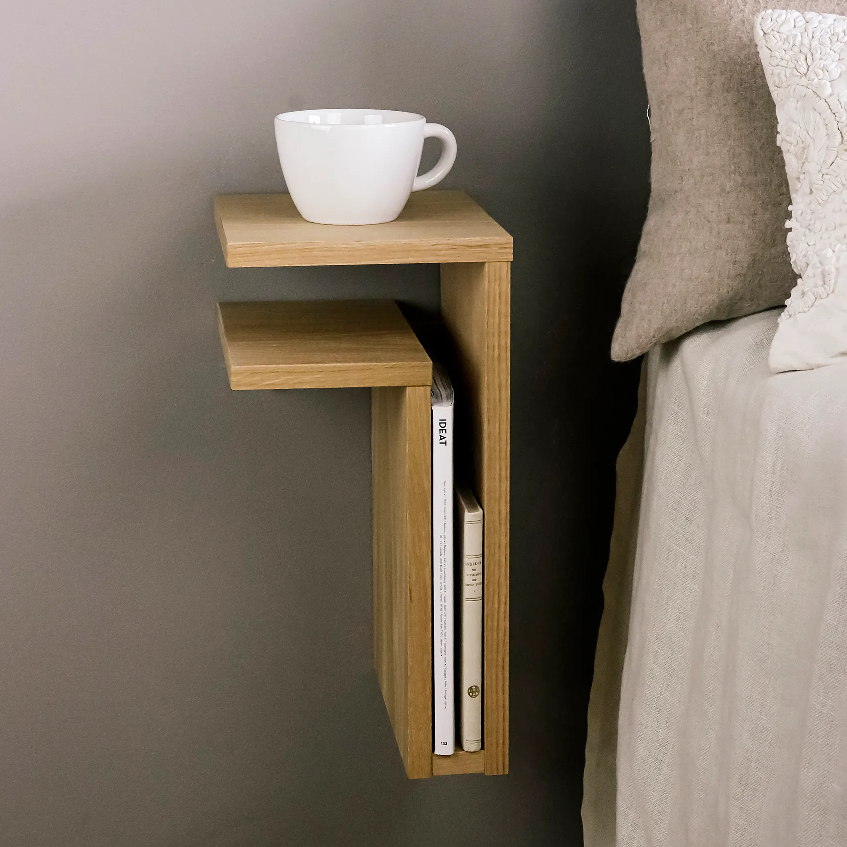 Estantería de pared F-shelf roble, Estante a la izquierda Maze