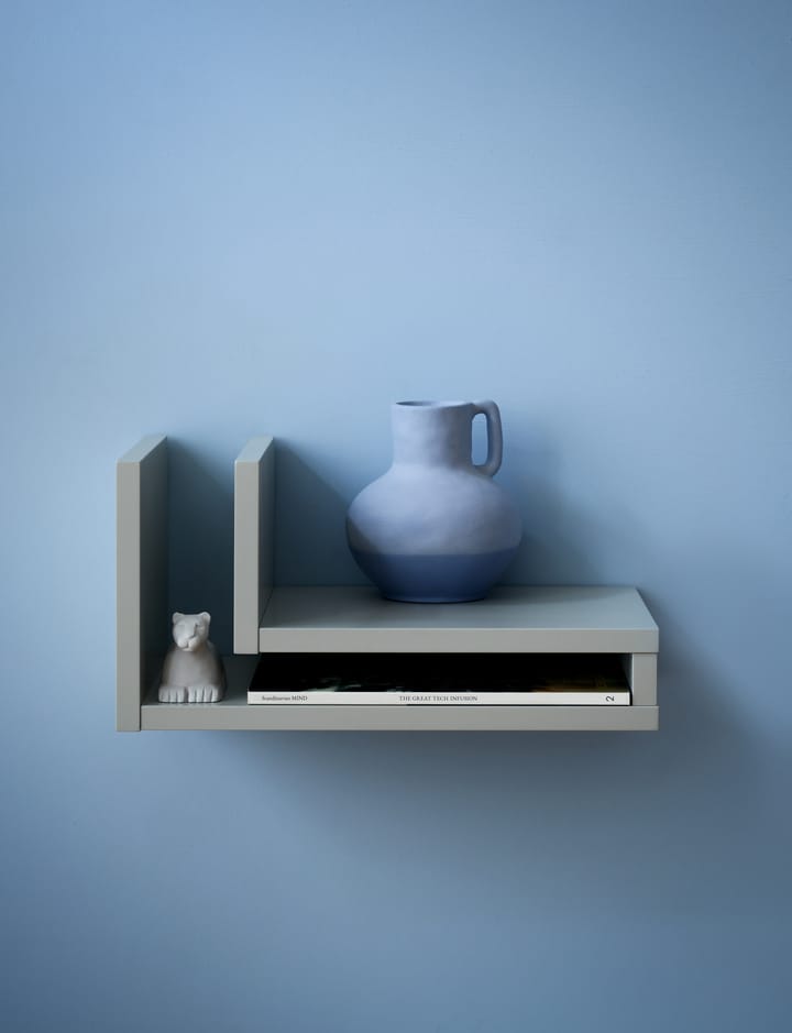 Estantería de pared F-shelf silk grey, Estante a la derecha Maze