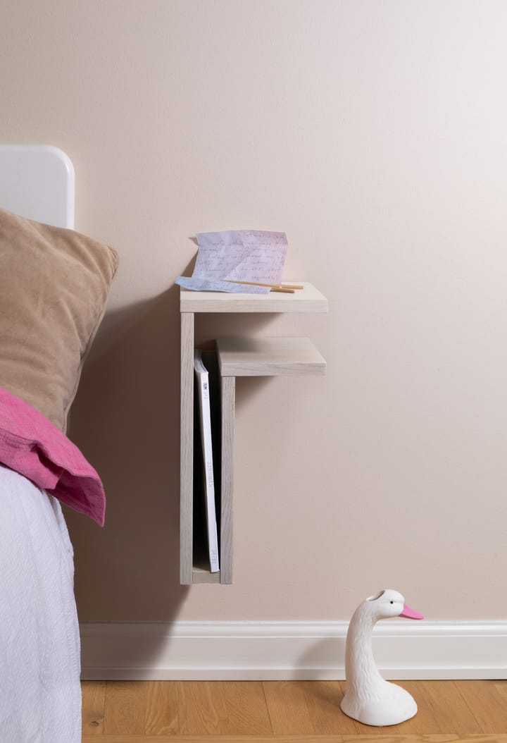 Estantería de pared F-shelf white oak, Estante a la derecha Maze
