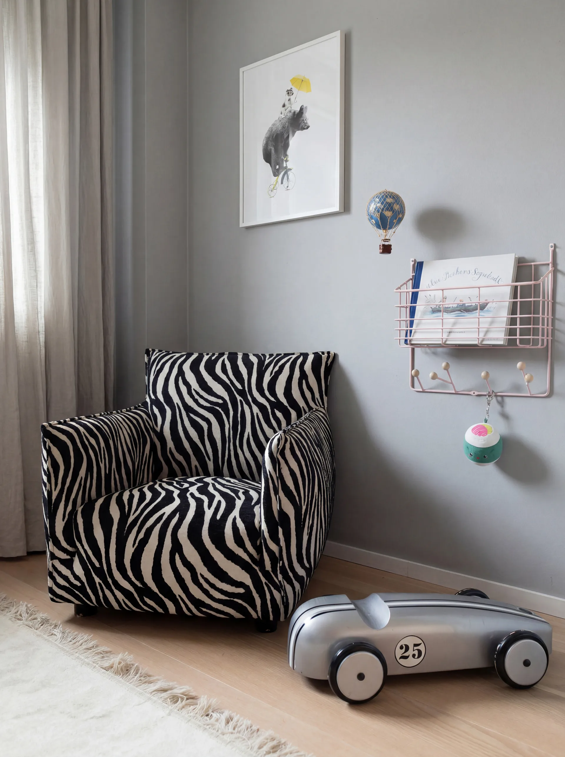 Estantería Mitten shelf junior, Pale pink, 38,6×35,2×8,6 cm Maze