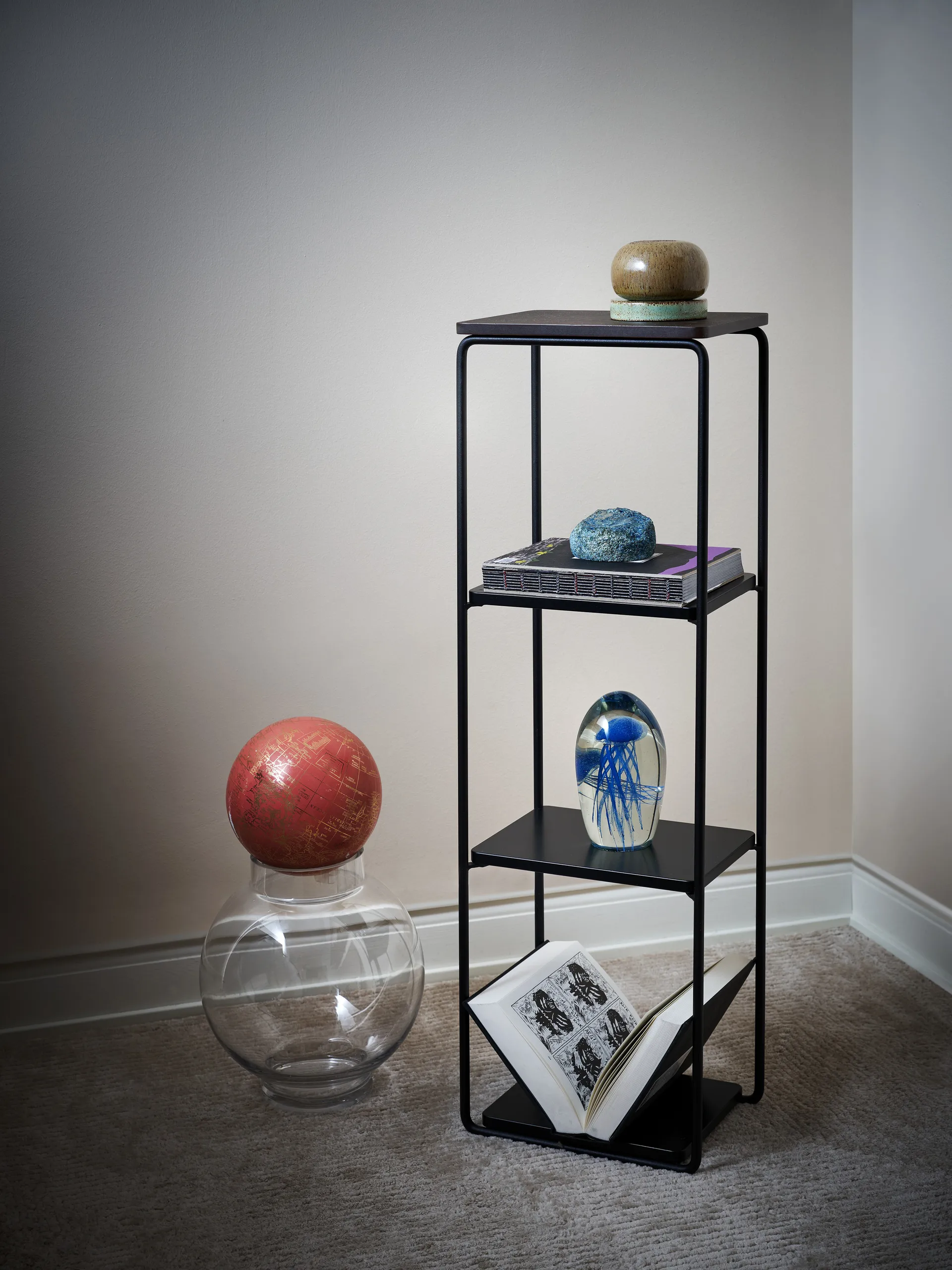 Estantería Mixrack Floor Shelf L 26x19x82,2 cm, Stained oak-black Maze